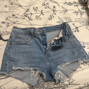 Levi's Light Blue Jean Shorts